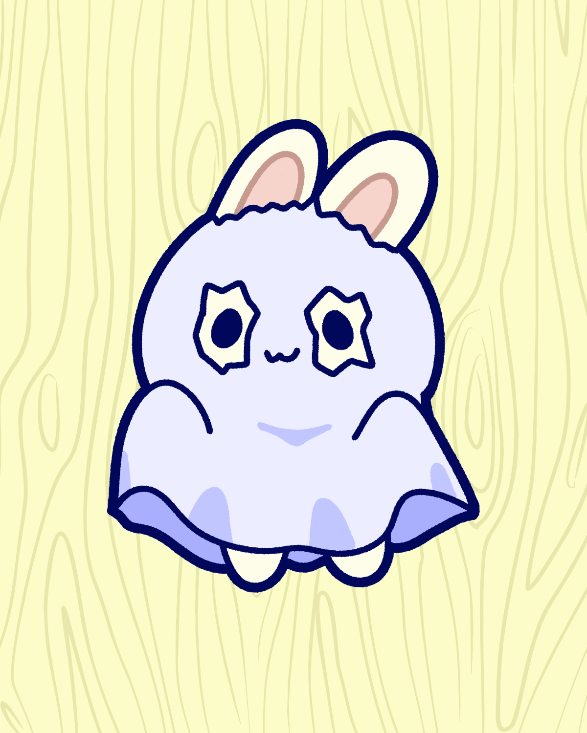 Ghost Bunny Vinyl Sticker