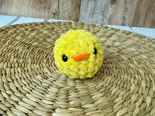 Chick Crochet Plush Keychain