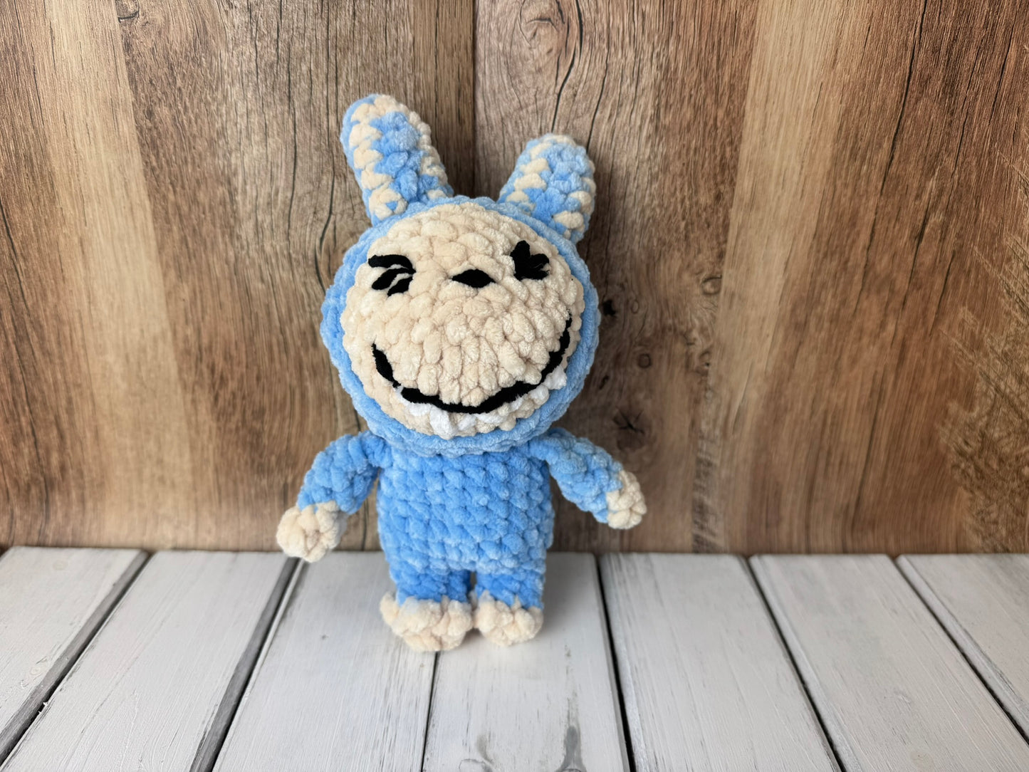 Smiling Bunny Crochet Plush