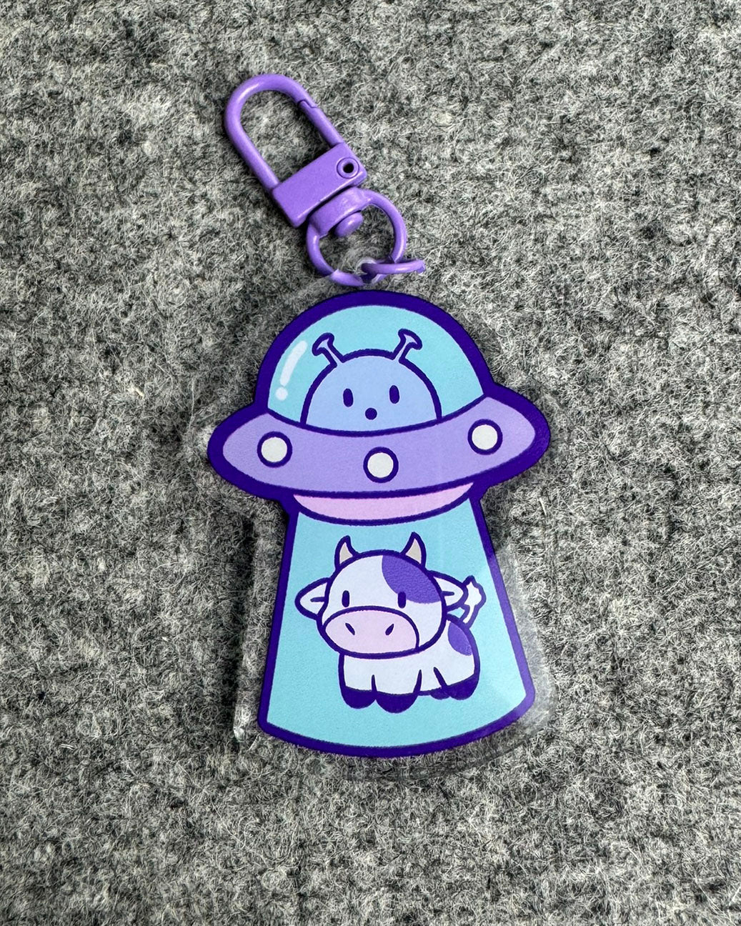 Alien Abduction Acrylic Keychain