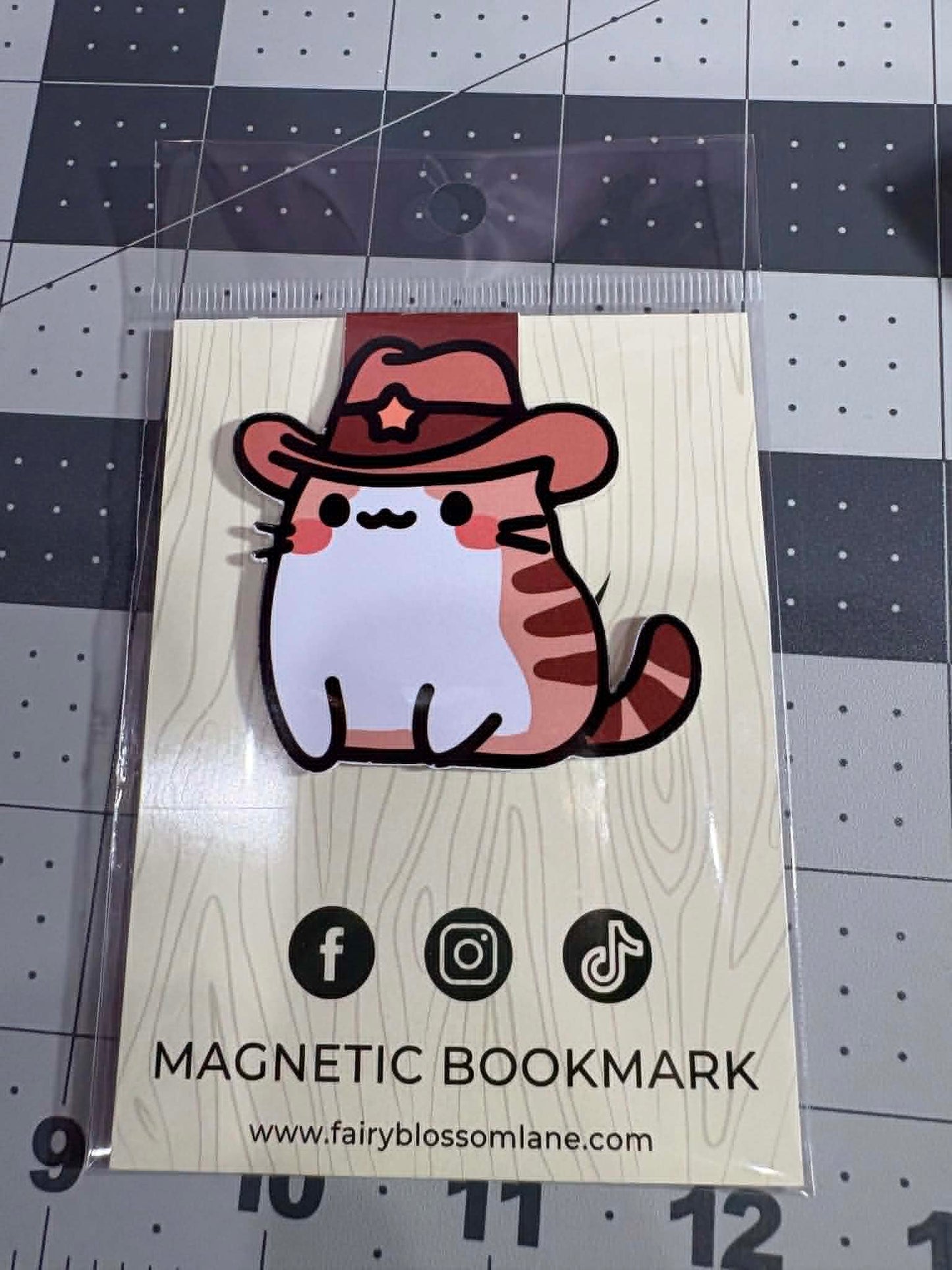 Cowboy Cat Magnetic Bookmarks