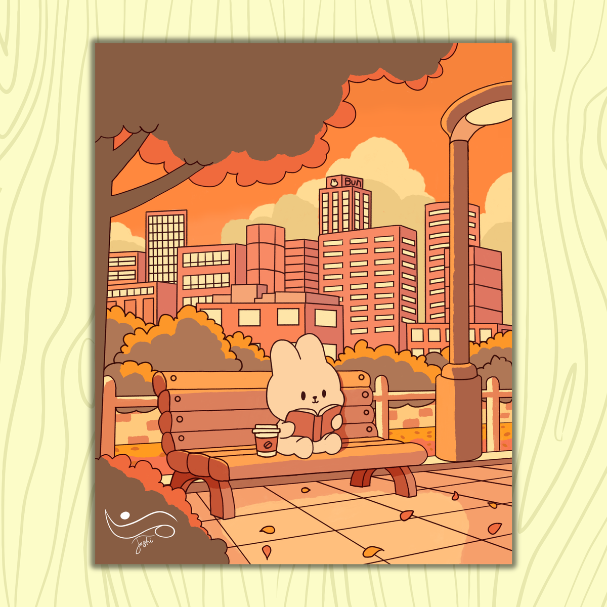 Reading at the Park Art Print