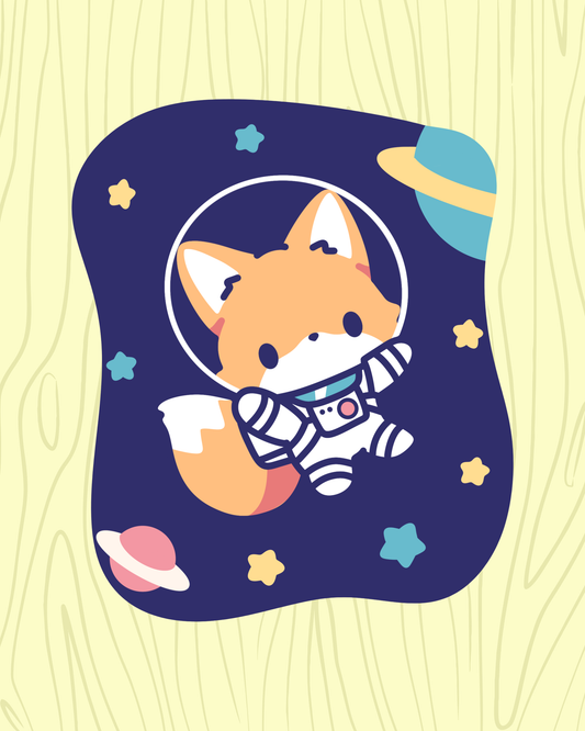 Fox Astronaut Vinyl Sticker