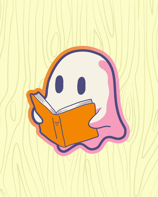 Book Ghost Vinyl Sticker