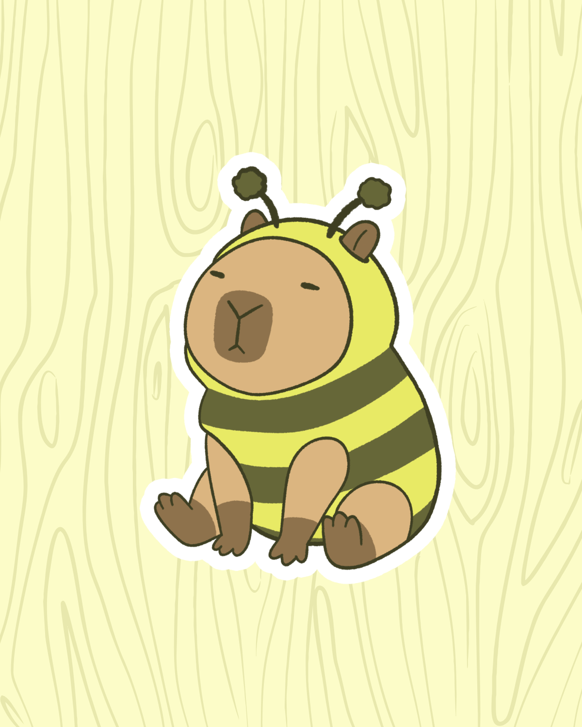 CapBeeBara Vinyl Sticker
