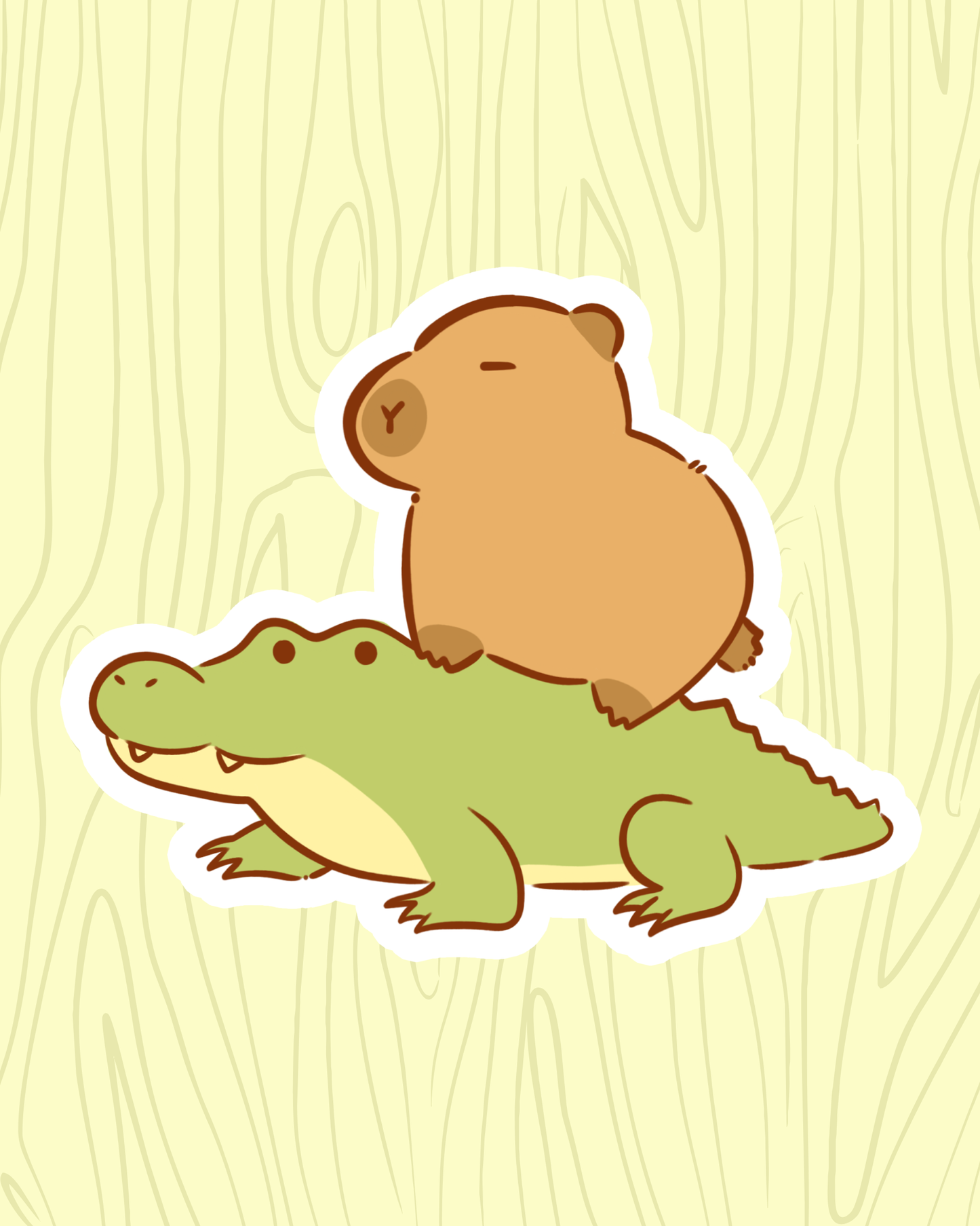 Capybara Gator Vinyl Sticker