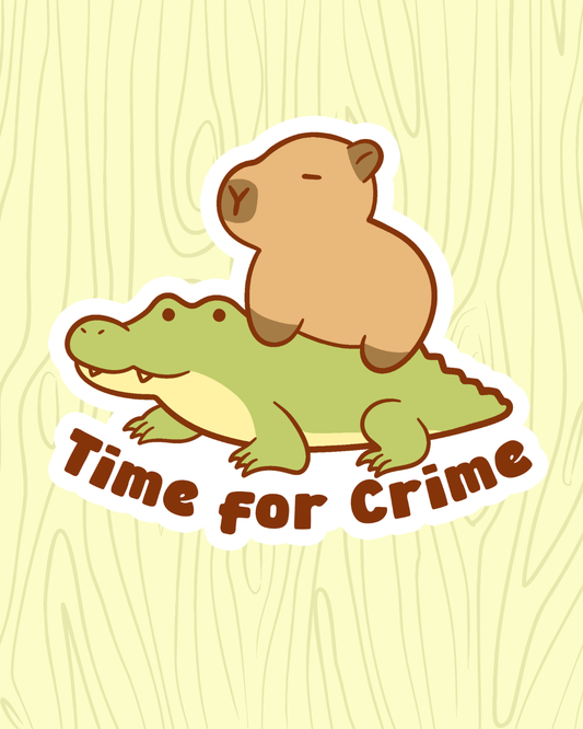 Time for Crime Vinyl Sticker