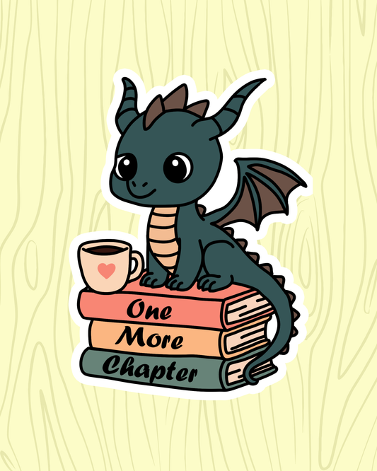 One More Chapter Dragon Vinyl Sticker