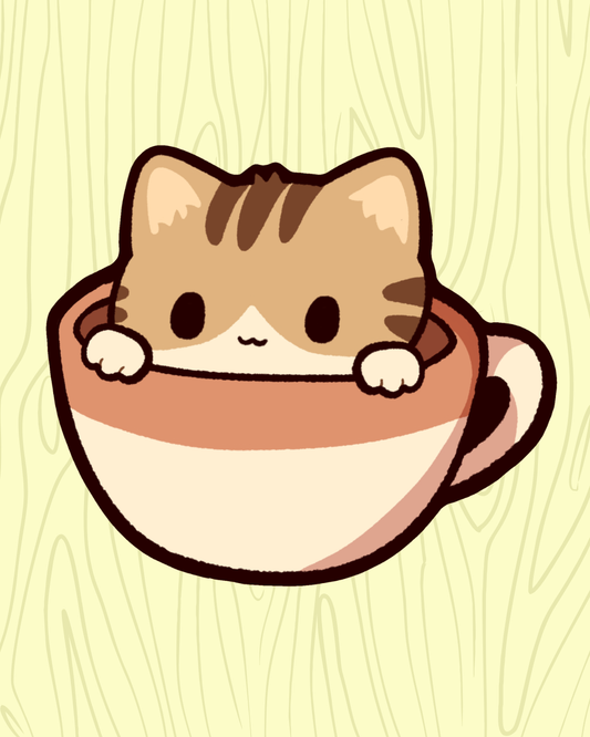Catpucino Vinyl Sticker