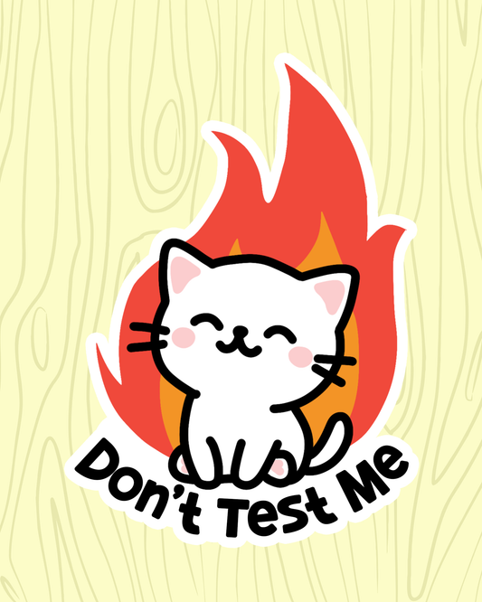 Don't Test Me Vinyl Sticker