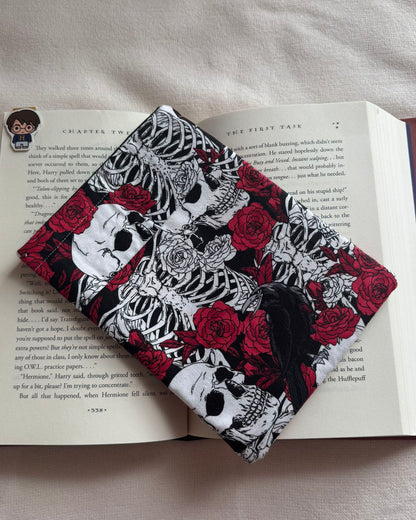 Skull and Rose Book Sleeve