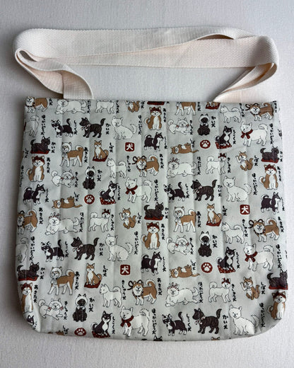 Shiba Inu Cream Quilted Tote Bag