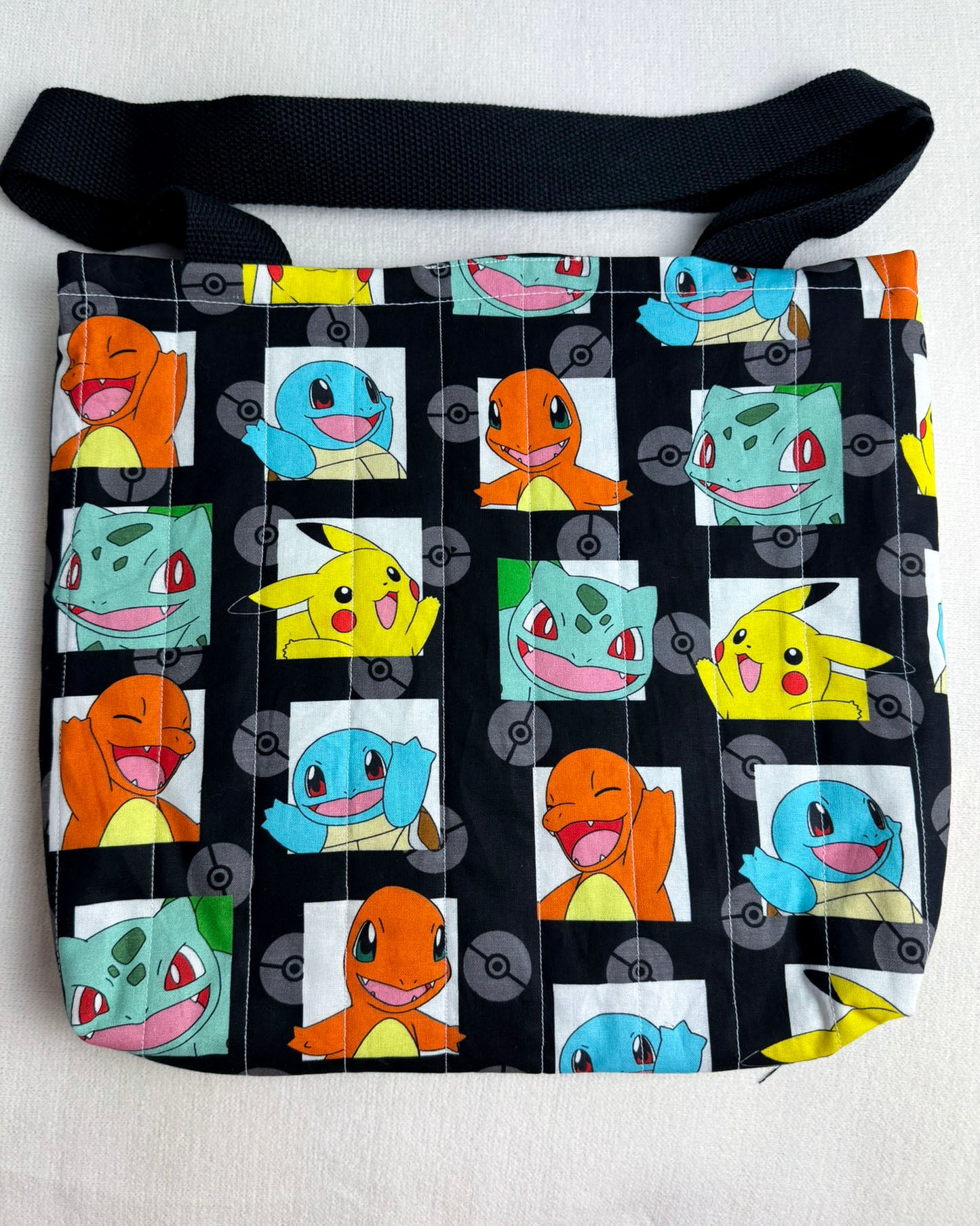 Pocket Monster Quilted Tote Bag