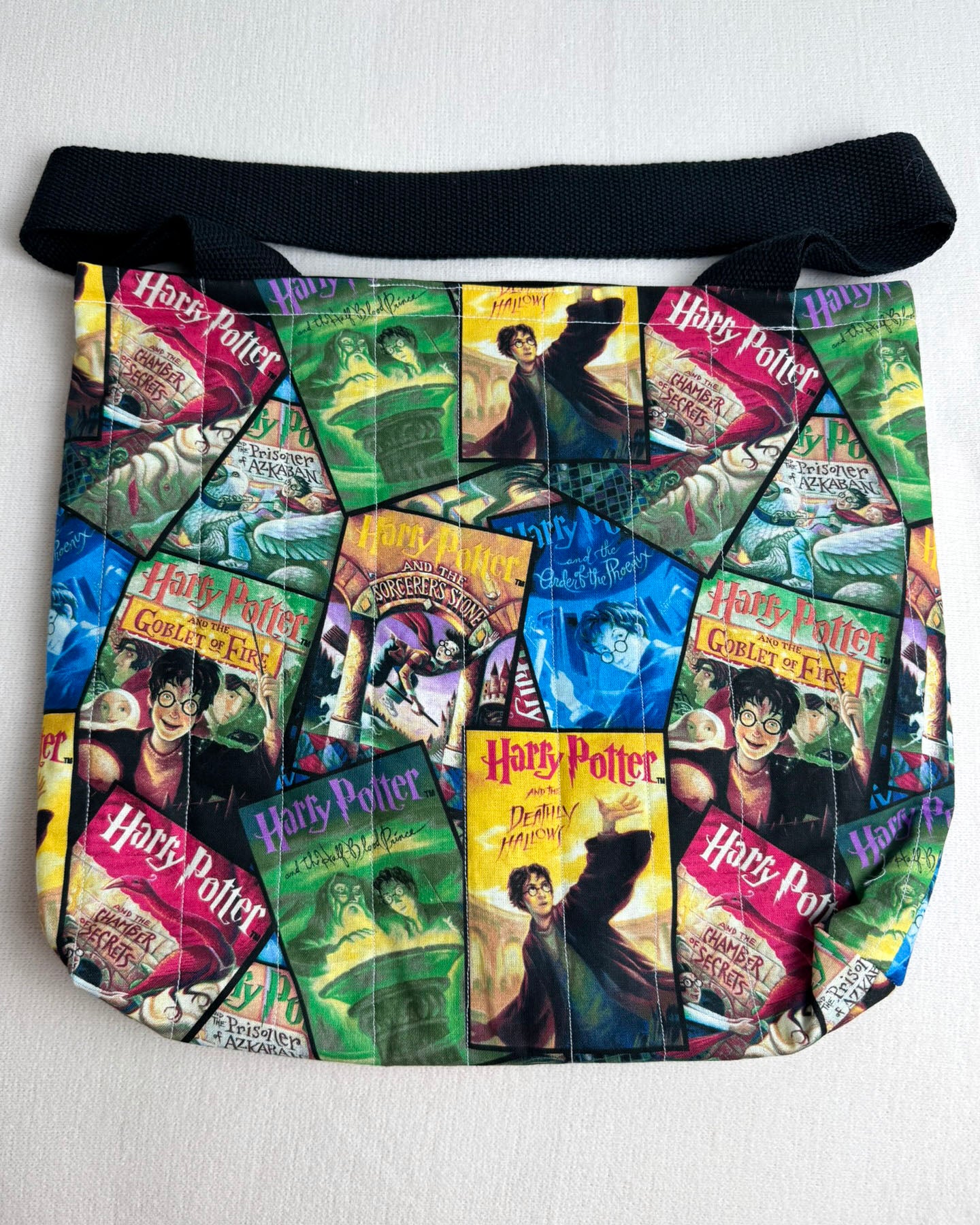 Wizard Books Quilted Tote Bag