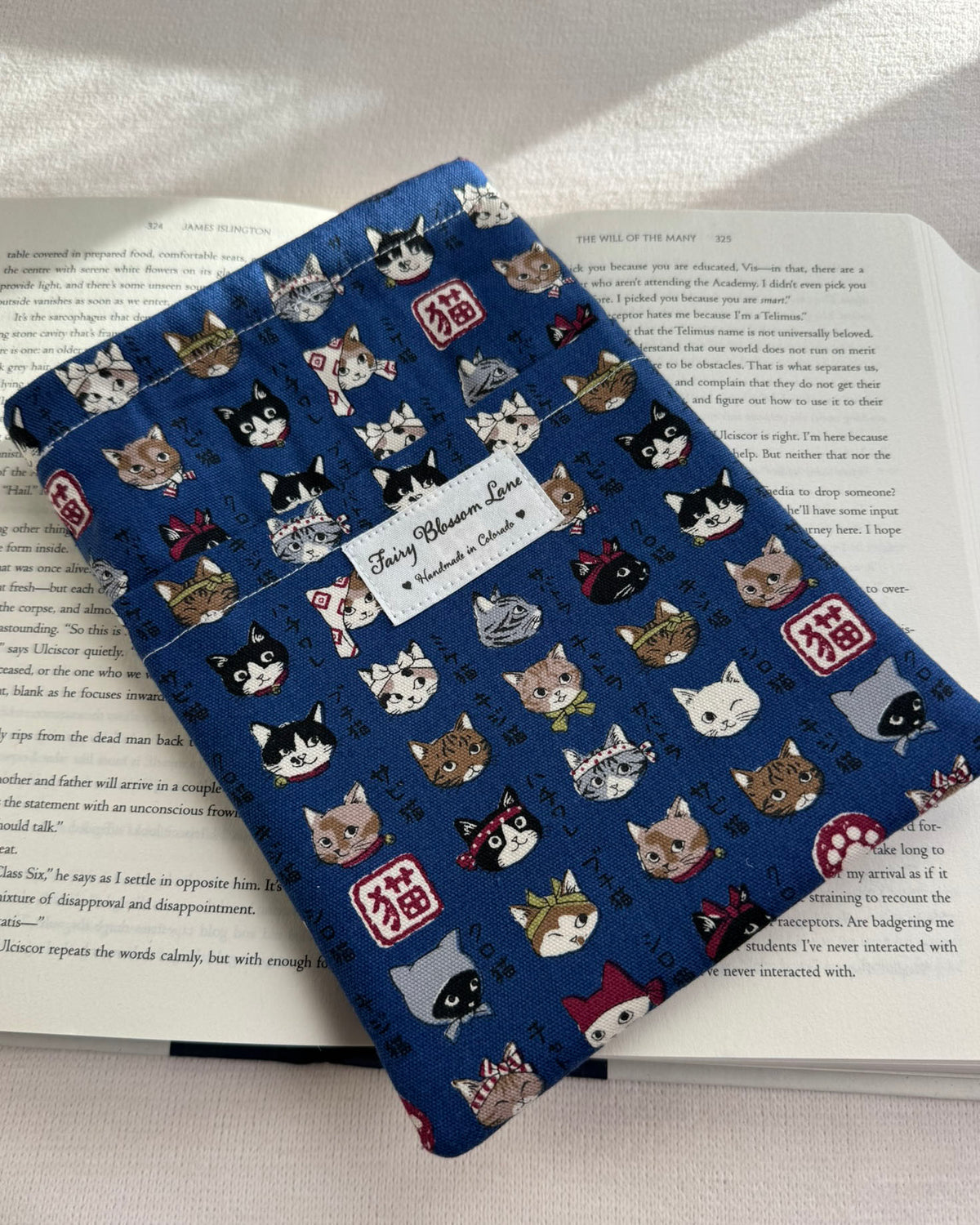 Japanese Cat Book Sleeve
