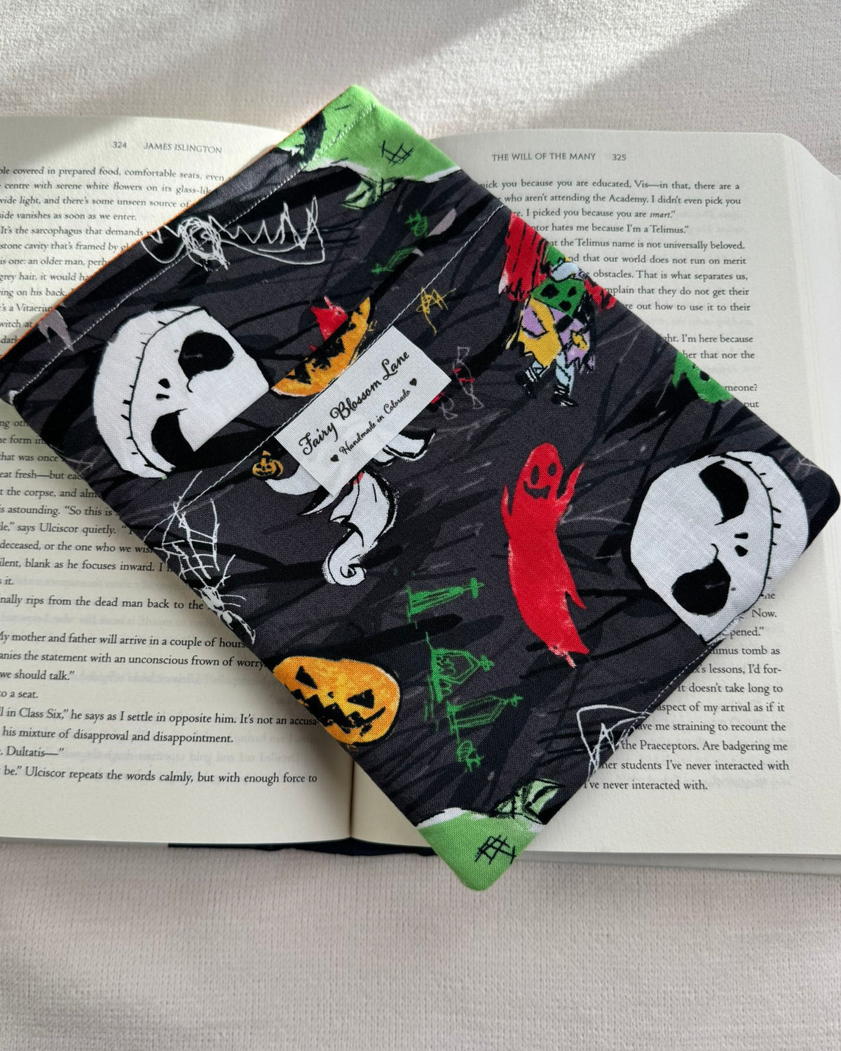 Skellington Halloween Book Sleeve