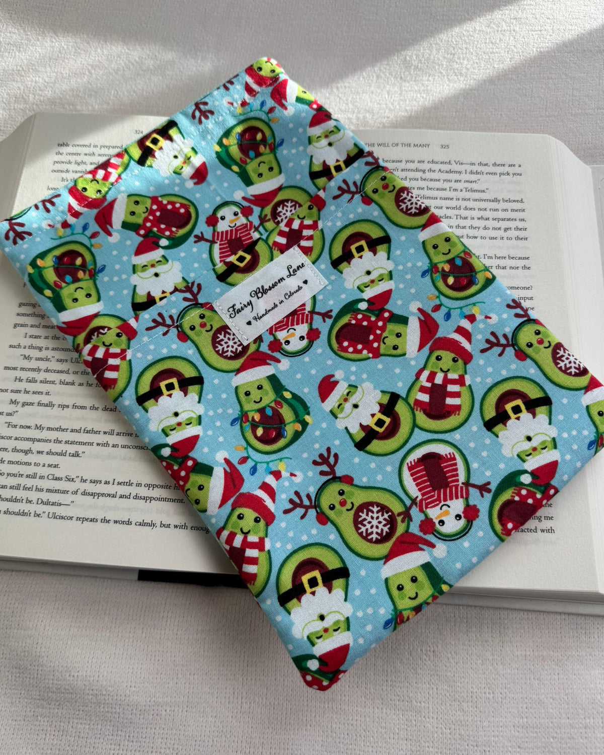 Avocado Christmas Book Sleeve