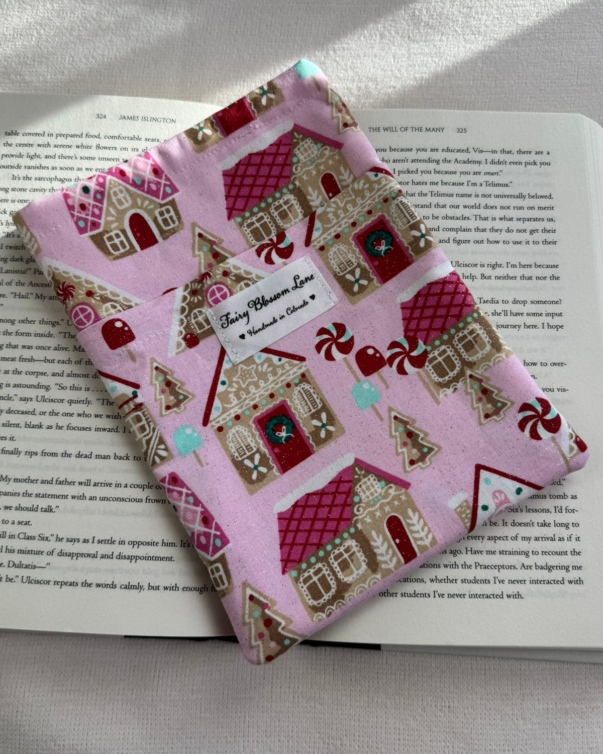 Gingerbread Village Book Sleeve