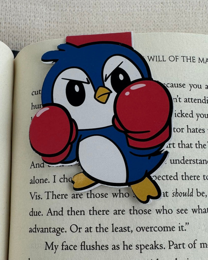Fight Penguin Magnetic Bookmark