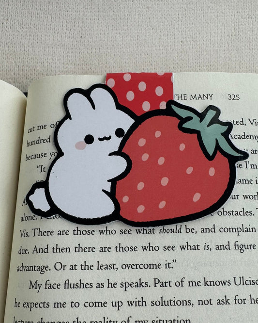 Strawbunny Magnetic Bookmark