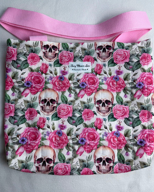 Pink Skull Tote Bag
