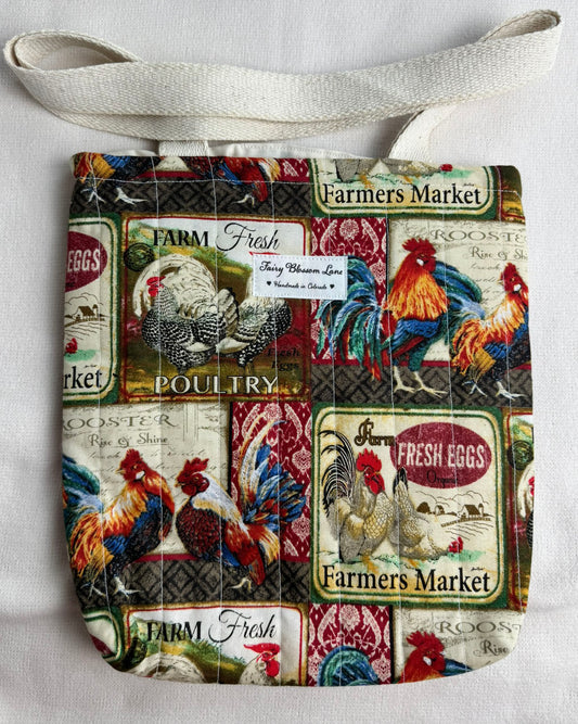 Farmers Market Quilted Tote Bag