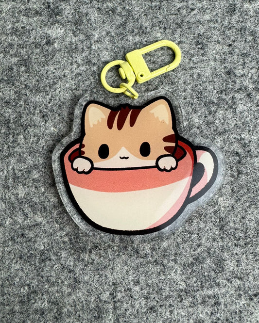 Catpuccino Acrylic Keychain