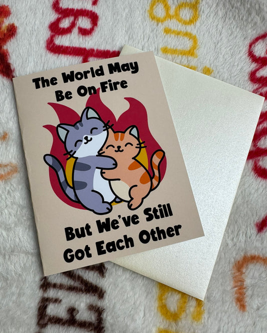 World on Fire Greeting Card