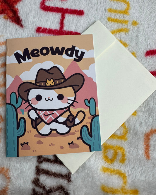 Meowdy Greeting Card