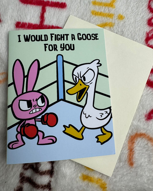 Fight a Goose Greeting Card
