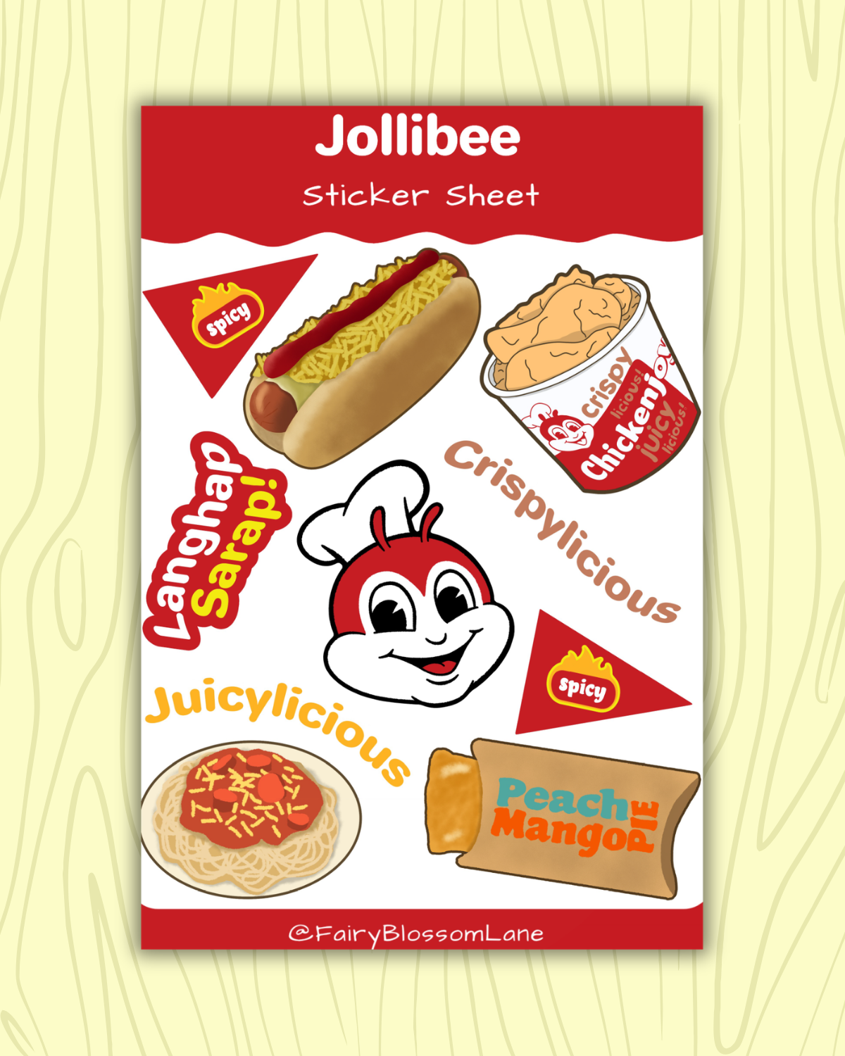 Jollibee Sticker Sheet