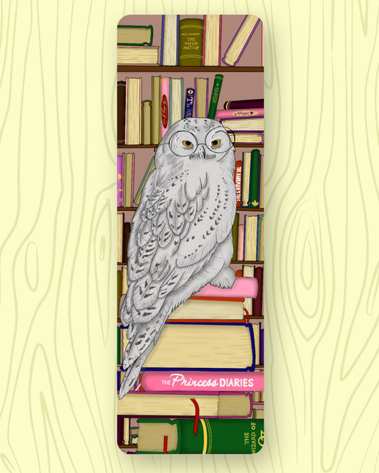 Snowy Owl Bookstore Bookmark