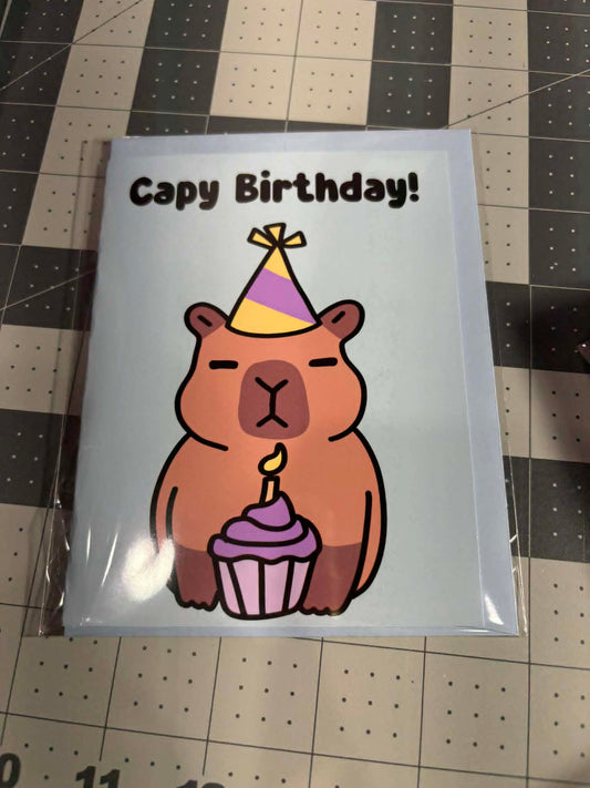 Capy Birthday Greeting's Card