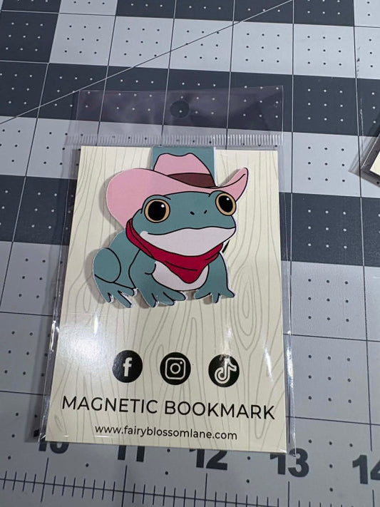Cowboy Frog Magnetic Bookmark
